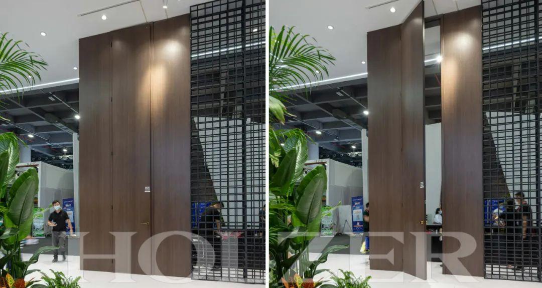今年会网站在广州建博会上推出5.6米超高平卷门，SAPPI离型触感压合技术以及芦苇MDI无醛防潮板材